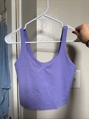 Lululemon Lilac Cropped Athletic Tank Top
